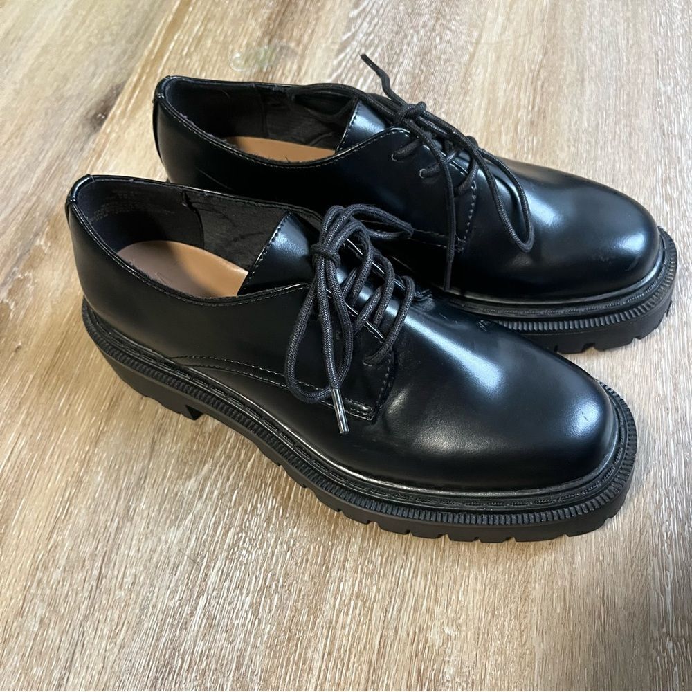 H&M Platform Lace-Up Loafers Black - Picture 2 of 7